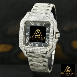 Top Quality MS JEWELS Moissanite Diamond Men Watch with Iced Out Full White Design <b>Automatic</b> Movement Luxury Fashion <b>Wristwatch</b> - Product Image 3