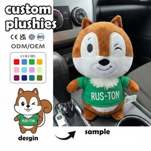 Peluches Personalizados con Logotipo, Fabricante de Juguetes de Peluche, Peluche de Ardilla Personalizado con Ojo Parpadeante y Cola Esponjosa, Muñeco de Peluche - Product Image 1