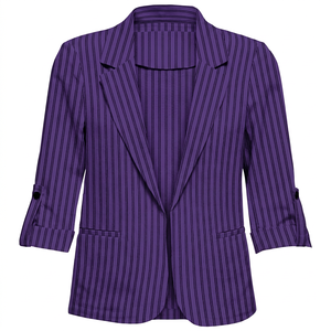 Chaqueta Blazer de Traje Formal Profesional para Mujer, de Doble Botonadura, Tejido Sólido, Transpirable, de Manga Larga, para Entrevistas, Ventas y Trabajo - Product Image 1