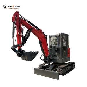 حفارة صغيرة HS40 بسعة 4.0 طن مع تكييف هواء ومسار فولاذي، حفارة صغيرة بمحرك كوبوتا D1703، حفارة زاحفة صغيرة معتمدة من CE/EPA/EU - Product Image 1