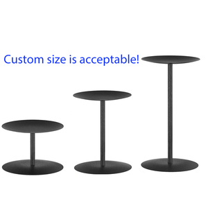 Mesa grande de Metal negro decorativo Pilar vela palo placa <span class=keywords><strong>plato</strong></span> soporte vela titular centro de mesa <span class=keywords><strong>para</strong></span> boda LED <span class=keywords><strong>velas</strong></span> de cera - Product Image 3