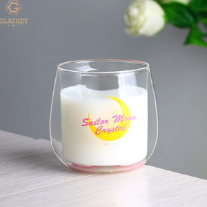 Tazza a doppio strato con artiglio di Cat'S rosa soffiato ad alta temperatura tazza di vetro borosilicato alta tazza di latte di caffè con fiore tostato - Product Image 5