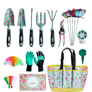Stainless Steel Gardening Tools Set With Printed Gloves And Flower Planting Kit For Diy Garden Use - Product Image 1