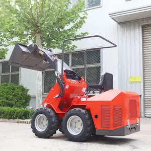 Factory Hot Small Skid Steer Front End Loader With Bucket Compact Skid Steer Loader Attachment Mini Skid Steer Loader On Sale