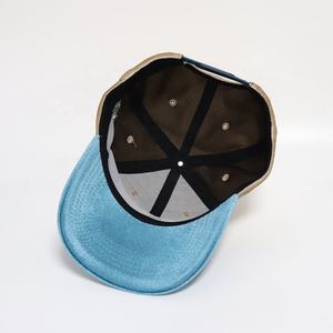 قبعات بيسبول شتوية دافئة بتصميم عصري من قطعتين مع تطريز حروف على قماش مخملي، قبعات مخملية بستة ألواح - Product Image 5