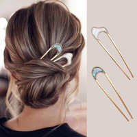 Pinces à cheveux pour filles, nouveaux Design, accessoires, pince à cheveux en métal or en forme de U, fourchettes hanches, épingle à cheveux pour femmes, nouvelle collection