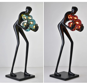 Lampe sur pied JYLIGHTING, sculpture abstraite créative, bras long, design nordique moderne, pour hôtel, salles d'exposition, résine - Product Image 2