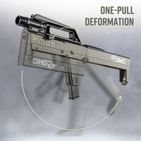 FMG 9 Pistolet à balles souple pliable Lanceur de tir manuel pour jouer en plein air pour adultes et enfants Jouet