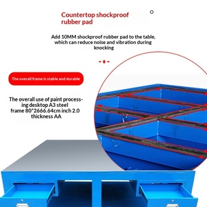 Heavy-Duty Steel Plate Workshop Maintenance <b>Welding</b> Polishing 4-Drawer Fitter's <b>Bench</b> HS-65 2000x1000x800mm Water-Grind Mold - Product Image 3