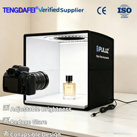 Tenda Studio Foto LED Portabel 40cm, Kecerahan Dapat Disesuaikan, Softbox CRI Tinggi untuk Fotografi Perhiasan & Kosmetik E-commerce