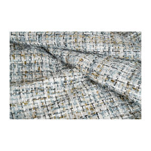 Tela Tweed de Primera Calidad Hecha en Corea, Mezcla de Lana Bouclé Blanca y Oliva, Tejido Texturizado, OEM y ODM, Tela Textil Tejida Personalizada - Product Image 4