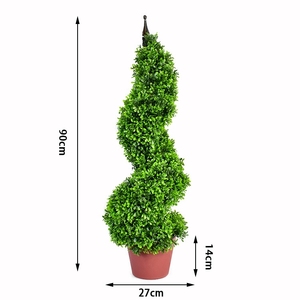 120cm künstlicher Buchsbaum Spiral baum Kunst baum Realistischer gefälschter Grün baum - Product Image 6