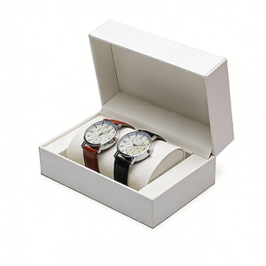 Wholesale Set PU Leather Watch Jewelry Box Velvet <strong>Paper</strong> Storage <strong>Bracelet</strong> Necklace Ring Accessories Gift Packaging - Product Image 4