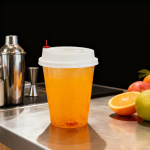 Gobelets à thé au lait en PP personnalisés OEM, moulés par injection plastique, avec couvercle, pour bubble tea et boba aux fruits - Product Image 3