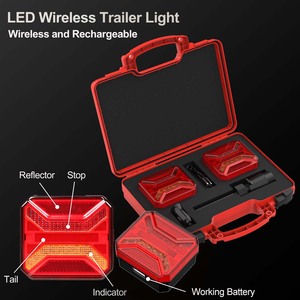 Kit de Luces Magnéticas Inalámbricas Universales de 12V <span class=keywords><strong>para</strong></span> Remolque, LED Recargable, Señal de Parada y Direccional <span class=keywords><strong>para</strong></span> Camiones y Autocaravanas - Product Image 3