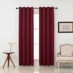 Window Curtains <b>100</b>% <b>Polyester</b> Blackout Wave Insulated Curtains Wholesale Ready Made Valance Office Woven Modern Washable Solid - Product Image 1