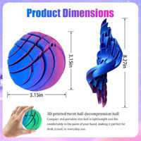 Balle sensorielle anti-stress en plastique faite à la main, jouet Fidget Gear Ball à flux liquide, sphère sensorielle tendance pour le soulagement de l'anxiété, idéale pour le bureau, la maison et les voyages