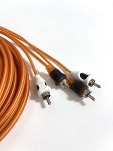 1 female to 2 male RCA audio cable for <b>car</b> <b>amplifier</b>, machined cable, injection-molded connectors - Product Image 6