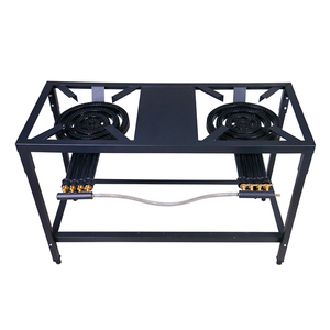Cuisinière à <span class=keywords><strong>gaz</strong></span> portable à 2 brûleurs Table de cuisson en fonte à haut rendement pour chauffage domestique stable - Product Image 3