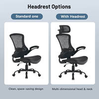 Chaise de bureau exécutive ergonomique de luxe moderne grise réglable et pivotante avec base en fer pliable et dossier en maille – Vente en gros
