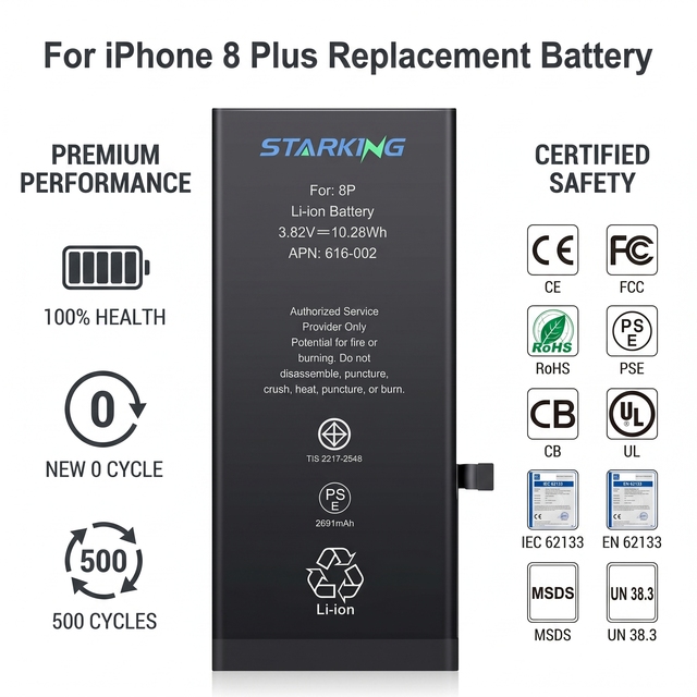 Smartphone Mobile Cellphone Lithium Ion Batteries Phone Battery for Iphone 8 6 7 8plus X XS XR SE SE2 SE3 Battery Replacement