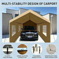 Abri de voiture portable moderne et imperméable, résistant aux UV, abri toutes saisons pour garage automobile et rassemblements extérieurs