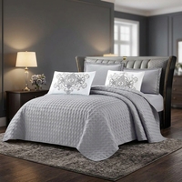 Ensemble de couette moderne de luxe à motif grec en relief, couleur vert sarcelle uni, 100% microfibre de polyester, léger, pour l'été, anti-plis
