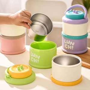 Lonchera Portátil Aislada de Acero Inoxidable 304 de Doble Nivel con Asa, Cuchara y Tapa Hermética de 1280 ml - Product Image 6