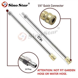 भारी शुल्क 4000psi स्टेनलेस स्टील 15 "सतह क्लीनर 3 पहियों का दबाव कार धोने के लिए 2 एक्सटेंशन वांड अटैचमेंट के साथ - Product Image 6