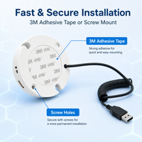 Lecteur de musique à commande vocale 2W pour voitures avec fonction sonore personnalisée 5-35V avec port USB pour la lecture de musique dans la voiture ou la fonction de rappel vocal