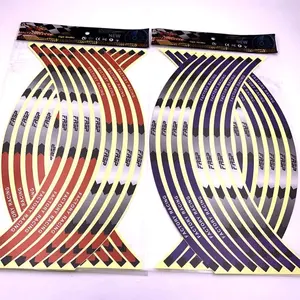 Garantía 16 piezas 17 \ "18 \" pegatinas reflectantes <span class=keywords><strong>para</strong></span> rueda <span class=keywords><strong>de</strong></span> motocicleta Universal <span class=keywords><strong>para</strong></span> Honda Logo Auto calcomanías <span class=keywords><strong>para</strong></span> coche motocicleta bicicleta - Product Image 5