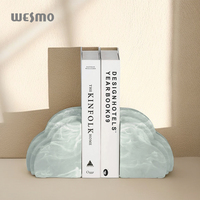 Décoration de bureau bureau bibliothèque décoration créative nuage splash encre conception résine serre-livres