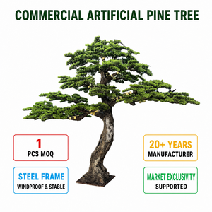 Grande Albero <span class=keywords><strong>Bonsai</strong></span> di Pino Artificiale, Cipresso Finto Personalizzato, Pino <span class=keywords><strong>Giapponese</strong></span>, Produttore OEM ODM per Progetti di Paesaggistica per Hotel e Centri Commerciali - Product Image 1