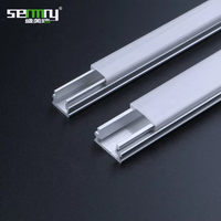 Vente chaude 30mm * 30mm LED profilé en aluminium coin LED éclairage d'armoire de Surface pour la décoration coupe et services de traitement de courbure