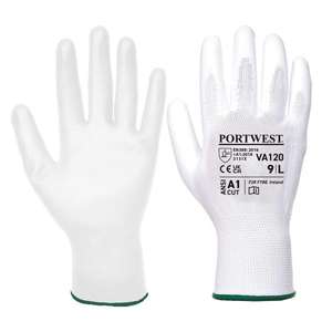 PORTWEST - VA120W6RL Guante de Palma blanco de poliuretano-GUANTES EAN 5036108274741 - Product Image 1