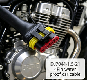 Câble assemblé sur mesure IP67 étanche à 4 broches compatible avec la série AMP 1.5 pour équipement industriel - Product Image 1