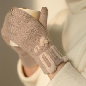 ALLCH Gants tricotés d'hiver pour femmes Gants chauds pour écran tactile Sports de plein air <span class=keywords><strong>Ski</strong></span> Cyclisme Pêche Utilisation décontractée Acrylique - Product Image 2