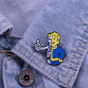 เข็มกลัดโลหะเคลือบแบบแข็งสำหรับเสื้อผ้าเข็มกลัดตัวละครเด็กผู้ชาย4คนแบบสร้างสรรค์ - Product Image 1