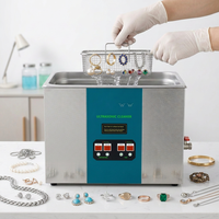 Nettoyeur à ultrasons pour bijoux 30L 600W, machine de nettoyage à ultrasons à temps et température réglables pour bijoux en or, argent et diamants