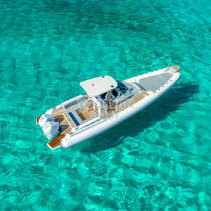 <span class=keywords><strong>Bateau</strong></span> <span class=keywords><strong>semi</strong></span>-<span class=keywords><strong>rigide</strong></span> gonflable <span class=keywords><strong>de</strong></span> sport <span class=keywords><strong>de</strong></span> <span class=keywords><strong>luxe</strong></span> <span class=keywords><strong>de</strong></span> 9,6 m (32 pieds) à grande vitesse, certifié CE, en fibre <span class=keywords><strong>de</strong></span> verre et Hypalon - Product Image 6