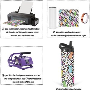 Paquete de 25 vasos de sublimación a granel 20oz vasos de acero inoxidable de doble pared rectos delgados con asa portátil Caja individual - Product Image 6