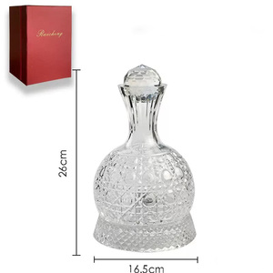 <span class=keywords><strong>Carafe</strong></span> à <span class=keywords><strong>whisky</strong></span> SUNPRO Classic Luxury en verre borosilicate de haute qualité avec <span class=keywords><strong>bouchon</strong></span>, design minimaliste en forme de marteau 3D, découpée à la main, personnalisable - Product Image 1