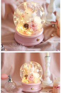 Valentine's Teacher's Day Gift Glass <strong>Music</strong> <strong>Box</strong> Preservd Rose <strong>Music</strong> <strong>Box</strong> <strong>Music</strong> Flower <strong>Box</strong> - Product Image 4