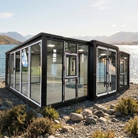 Maison préfabriquée de luxe extensible à 2 chambres en conteneur maritime, villa moderne, bureau, bâtiment isolé à panneaux sandwich
