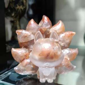 Donghai หินคริสตัลสำหรับเป็นของขวัญแกะสลักทำจากยางสุนัขจิ้งจอกเก้าหางทำจากยางสำหรับเป็นของที่ระลึก - Product Image 6