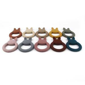 Mordedor de Silicona de Grado Alimenticio Orgánico para Bebés Recién Nacidos, Unisex, de Alta Calidad, No Tóxico, Anti-Mordidas, con Forma de Conejo - Product Image 2