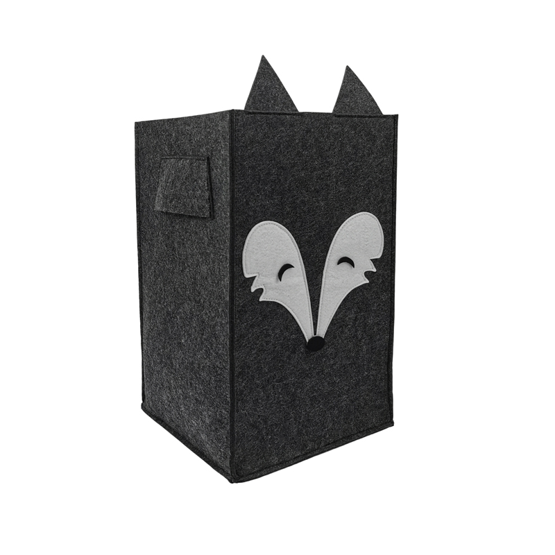 Горячая Распродажа, милые корзины для хранения из войлока с животными, Штабелируемая корзина для белья