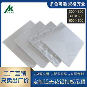 <b>Metal</b> Ceiling Tiles 600x600 Square Perforated Drop In <b>Grid</b> Installation Fire Resistive Minimalist Design Fiberglass Material - Product Image 5