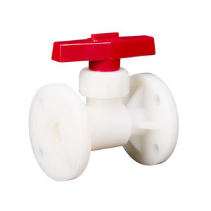 Válvula de Bola con Brida de PVDF, Accionamiento Manual, Sello Suave de Plástico, Instalación Rápida, 1 Pulgada DN32 50, Interruptor Estándar para Tubería de Agua - Product Image 1