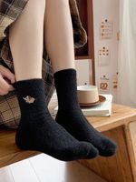 2025 Herbst-und Winters ocken für Frauen Nerz Samt Mid-Tube Socken Plus Samt Dick Warme Süße Katze Sleep Home Confinement Socken